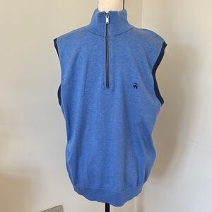 Brooks Brothers Cool Max NWT Men's Blue Sleeveless Sweater Size Large